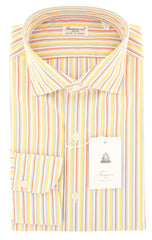 Finamore Napoli Yellow Striped Cotton Shirt - Slim - 15.75/40 - (F0)