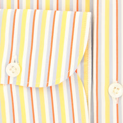 Finamore Napoli Yellow Striped Cotton Shirt - Slim - (F0) - Parent