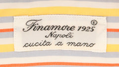 Finamore Napoli Yellow Striped Cotton Shirt - Slim - (F0) - Parent