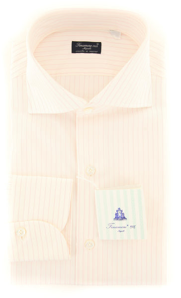 Finamore Napoli White Striped Shirt - Slim - (2018030115) - Parent