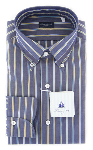 Finamore Napoli Navy Blue Shirt - Slim