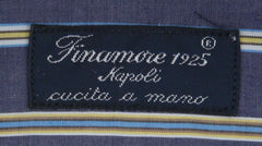 Finamore Napoli Navy Blue Striped Shirt - Slim - (2018030132) - Parent