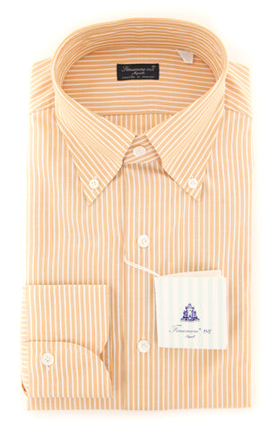 Finamore Napoli Orange Shirt - Slim