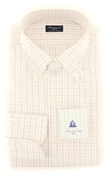 Finamore Napoli Off White Check Shirt - Slim - (201803145) - Parent