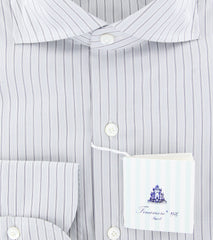 Finamore Napoli Light Blue Striped Shirt - Slim - (201803015) - Parent