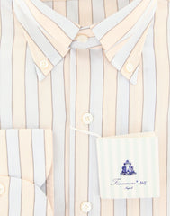 Finamore Napoli Light Blue Striped Shirt - Slim - (201803013) - Parent