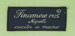 Finamore Napoli Light Green Solid Linen Shirt - Slim - (908) - Parent