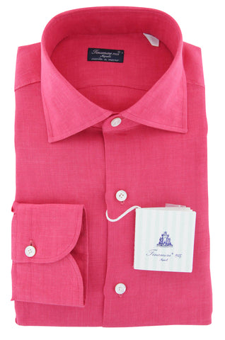 Finamore Napoli Pink Shirt - Slim