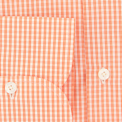 Finamore Napoli Orange Check Shirt - Slim - (2018031426) - Parent
