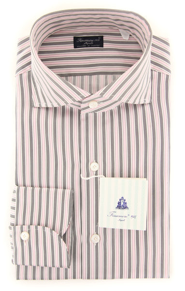Finamore Napoli Pink Striped Shirt - Slim - (201803019) - Parent