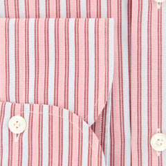Finamore Napoli Pink Striped Shirt - Slim - (2018030114) - Parent