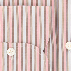 Finamore Napoli Pink Striped Shirt - Slim - (2018030113) - Parent