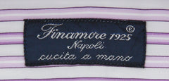 Finamore Napoli Lavender Striped Shirt - Slim - (FN824171) - Parent