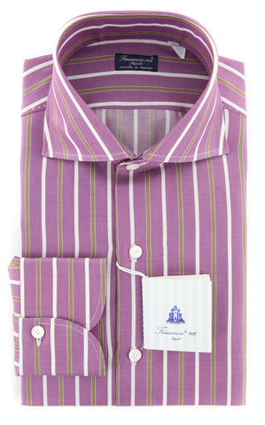 Finamore Napoli Purple Shirt - Slim