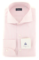 Finamore Napoli Pink Striped Shirt - Slim - 15/38 - (FN828174)