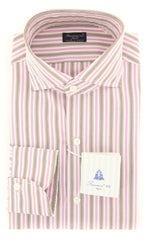 Finamore Napoli Pink Striped Shirt - Slim - (2018030112) - Parent