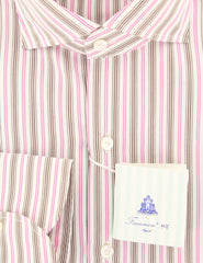 Finamore Napoli Pink Striped Shirt - Slim - (2018030112) - Parent