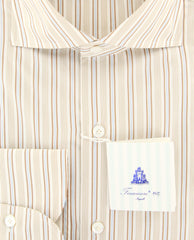 Finamore Napoli Brown Striped Shirt - Slim - (201803148) - Parent