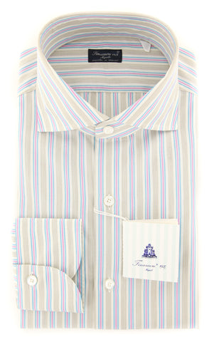 Finamore Napoli Turquoise Shirt - Slim