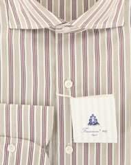 Finamore Napoli Beige Striped Shirt - Slim - (201803018) - Parent