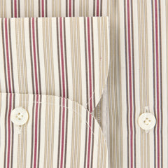 Finamore Napoli Beige Striped Shirt - Slim - (201803018) - Parent