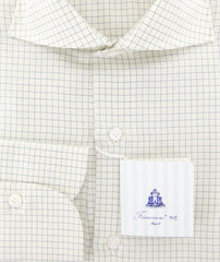 Finamore Napoli Off White Check Shirt - Slim - (FN88178) - Parent