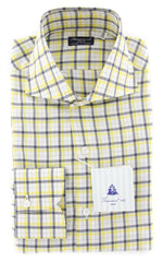Finamore Napoli Yellow Plaid Shirt - Slim - (FN82417) - Parent