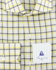 Finamore Napoli Yellow Plaid Shirt - Slim - (FN82417) - Parent