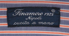 Finamore Napoli Orange Striped Shirt - Slim - (FN1215174) - Parent