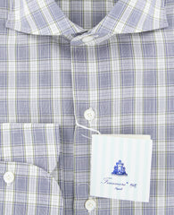 Finamore Napoli Light Gray Plaid Shirt - Slim - (FN85171) - Parent
