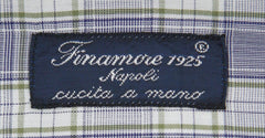 Finamore Napoli Light Gray Plaid Shirt - Slim - (FN85171) - Parent