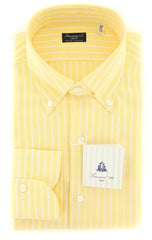 Finamore Napoli Yellow Striped Shirt - Slim - (2018030119) - Parent