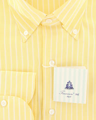 Finamore Napoli Yellow Striped Shirt - Slim - (2018030119) - Parent