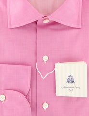 Finamore Napoli Pink Melange Cotton Shirt - Slim - (E5) - Parent