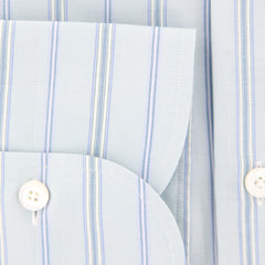 Finamore Napoli Light Blue Striped Shirt - Slim - (2018030130) - Parent