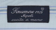 Finamore Napoli Light Blue Striped Shirt - Slim - (2018030130) - Parent