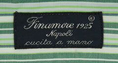 Finamore Napoli Green Striped Shirt - Slim - (2018030128) - Parent