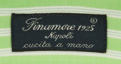 Finamore Napoli Light Green Striped Shirt - Slim - (2018030124) - Parent
