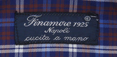 Finamore Napoli Dark Blue Plaid Shirt - Slim - (FN825178) - Parent