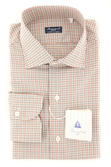 Finamore Napoli Cream Fancy Shirt - Slim - 16.5/42 - (FN831710)