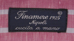 Finamore Napoli Pink Striped Cotton Blend Shirt - Slim - (911) - Parent