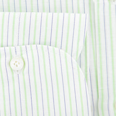 Finamore Napoli White Striped Cotton Blend Shirt - Slim - (944) - Parent