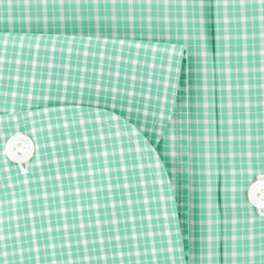 Finamore Napoli Green Check  Cotton Shirt - Slim - (753) - Parent