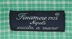 Finamore Napoli Green Check  Cotton Shirt - Slim - (753) - Parent