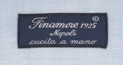 Finamore Napoli Light Blue  Solid  Linen Shirt - Slim - (903) - Parent
