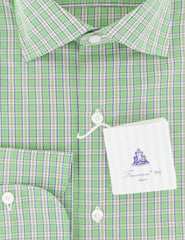 Finamore Napoli Green Check Cotton Shirt - Slim - (756) - Parent