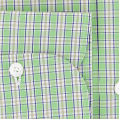 Finamore Napoli Green Check Cotton Shirt - Slim - (756) - Parent