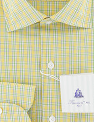 Finamore Napoli Yellow Check Cotton Shirt - Slim - (751) - Parent