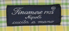 Finamore Napoli Yellow Check Cotton Shirt - Slim - (751) - Parent