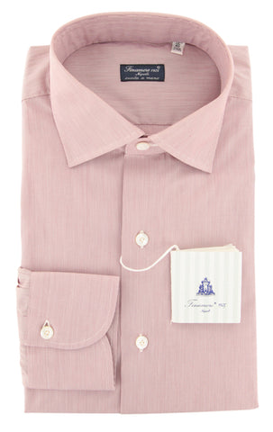 Finamore Napoli Burgundy Red Shirt - Full